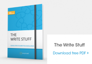 The Write Stuff, Emphasis Training's definitive business writing training manual and style guide