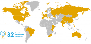 World map showing where we've trained | Emphasis